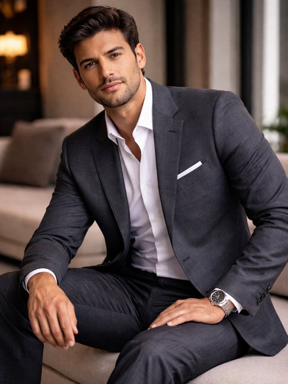 Perry Ellis Gray Classic Fit Blazer – Size 46 Long